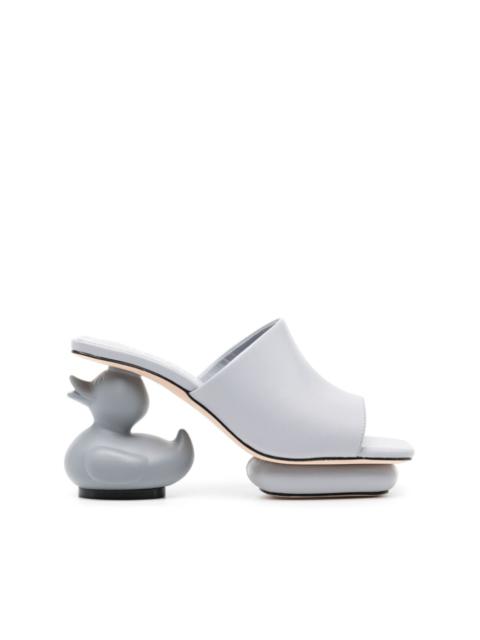 duck-heel 90mm mules