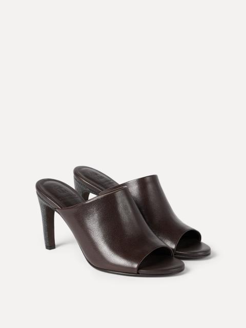 Brunello Cucinelli Classic leather heels with precious details