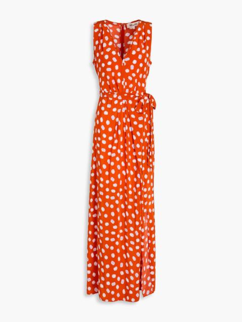 DIANE VON FURSTENBERG Pooja wrap-effect printed crepe maxi dress