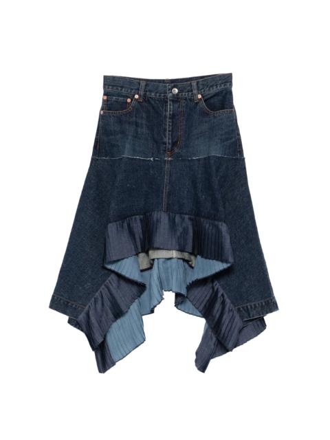 sacai Denim x Satin Skirt