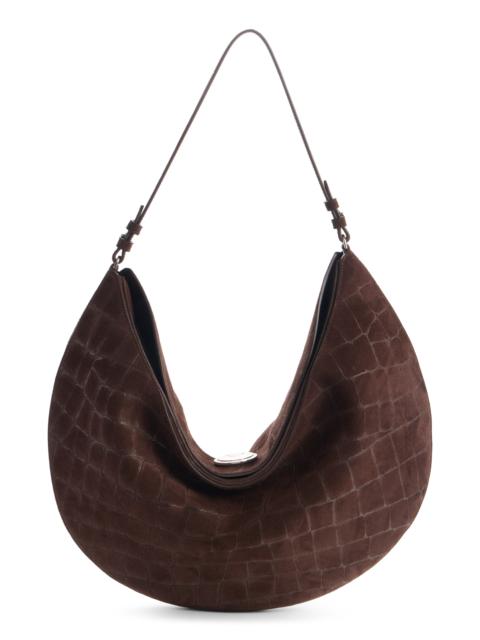 JACQUEMUS Jacquemus Le Sac Ovalo Suede Hobo Bag in Dark Brown 880 at Nordstrom