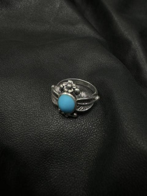 Vintage - NATURAL SLEEPING BEAUTY TURQUOISE 925 SILVER RING SZ 4