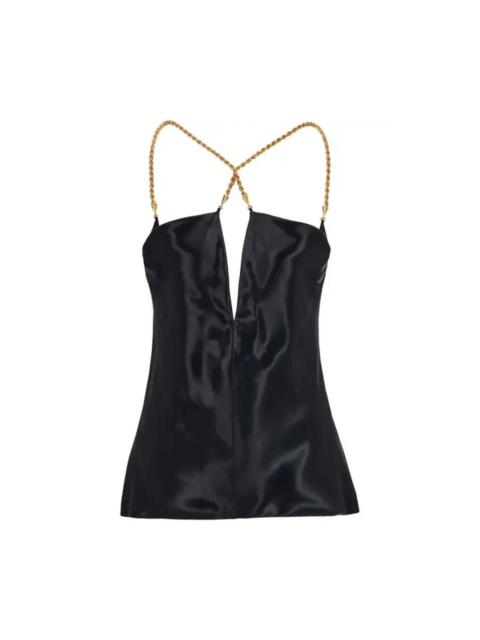 FERRAGAMO Ferragamo Womens Twisted-Strap Satin Top