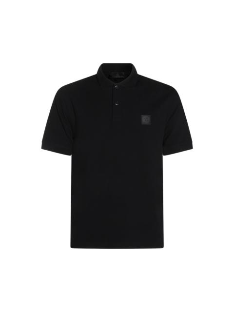 Stone Island Black Cotton Polo Shirt