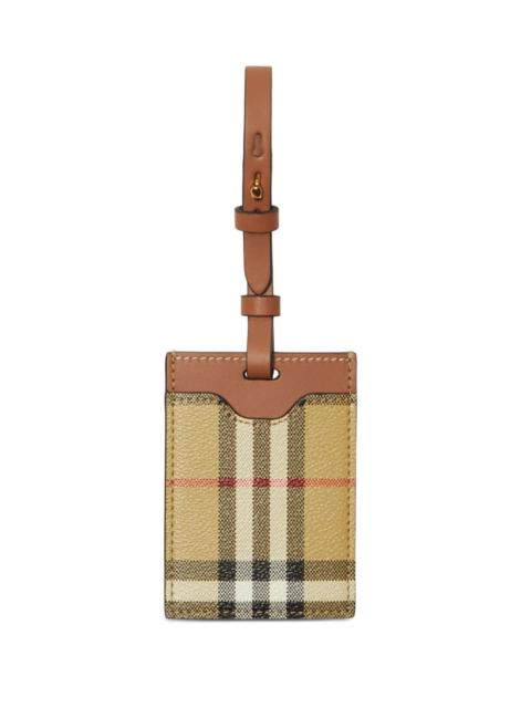 Burberry Burberry Women Check Motif Leather Luggage Tag