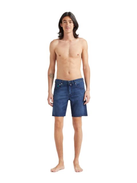 Vilebrequin Vilebrequin Men's Tahiti Turtle Denim Shorts in Med Denim W2 at Nordstrom