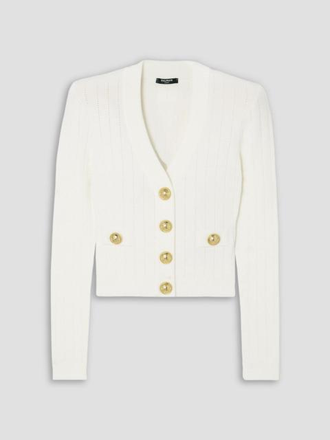 Balmain Ribbed-knit cardigan