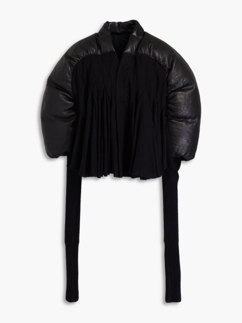 Rick Owens Quilted leather and wool jacket