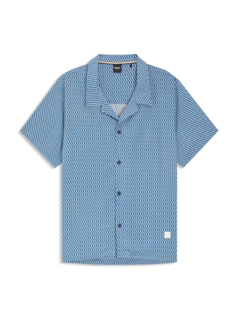 BOSS REGULAR-FIT SHIRT WITH ALL-OVER PRINT