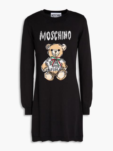 Moschino Intarsia cotton mini dress