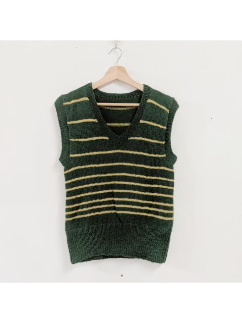 Other Designers Japanese Brand - Vintage Unbranded Sleeveless Stripe Knitwear Sweater