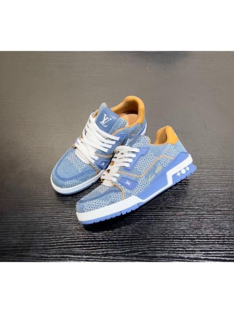 Louis Vuitton Louis Vuitton Latest Checkerboard Denim Trainer Sneakers