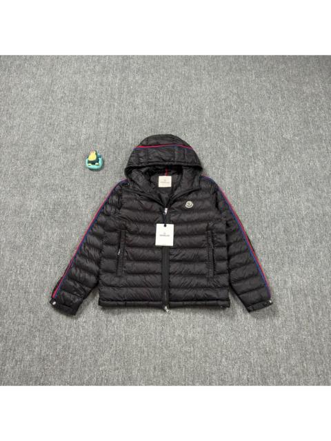 Moncler Moncler Agout Lightweight Striped Down Jacket (Black)