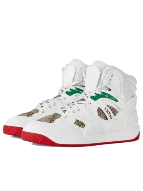 GUCCI (WMNS) Gucci Basket High 'White Demetra Red' 676111-2SHG0-9076
