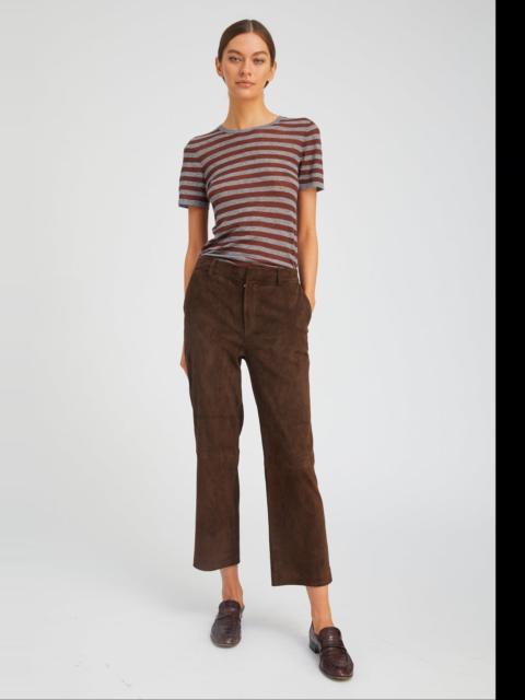 SPRWMN AMERICANO SUEDE CROPPED TROUSERS