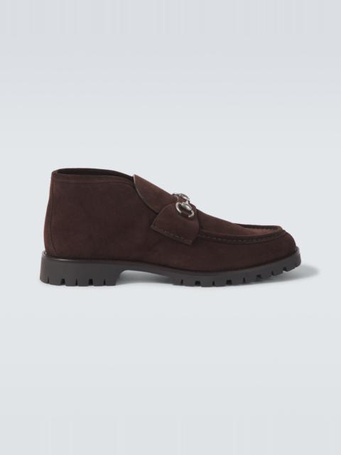 Horsebit suede desert boots