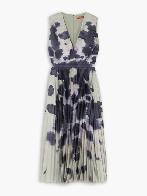 Altuzarra Pamela pleated printed satin midi dress