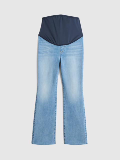 Madewell The Maternity Flare Crop Jean in Super Stretch Denim