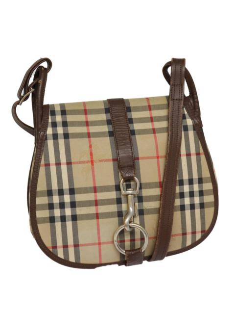 Burberry Burberry Nova Check Shoulder Bag Canvas Leather Beige Brown