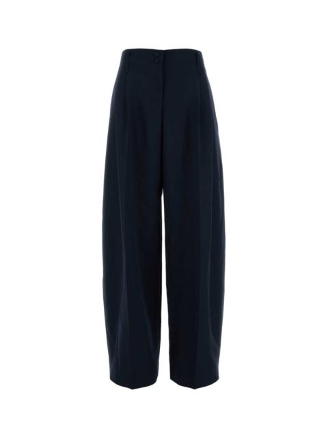 Alexander McQueen Alexander Mcqueen Women Navy Blue Wool Wide-Leg Pant