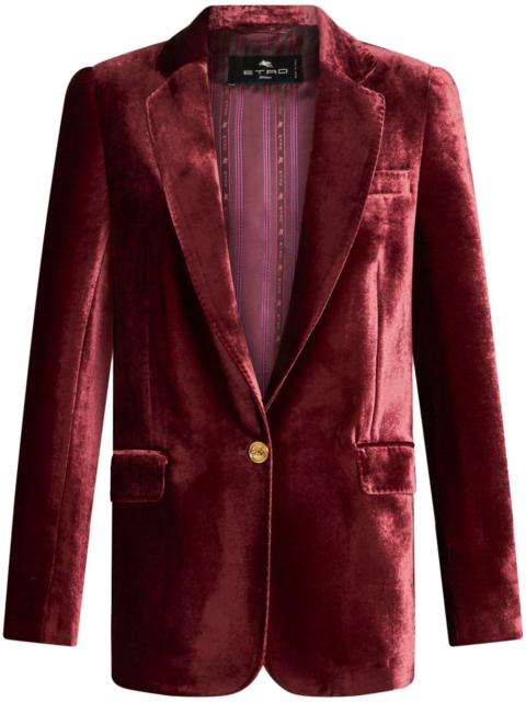Etro Etro Women Velvet Single-Breasted Blazer Jacket