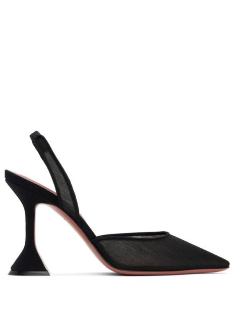 Amina Muaddi Amina Muaddi Holli Mesh Slingback Pumps