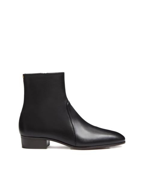 Valentino Pat VLogo Signature zip-up boots
