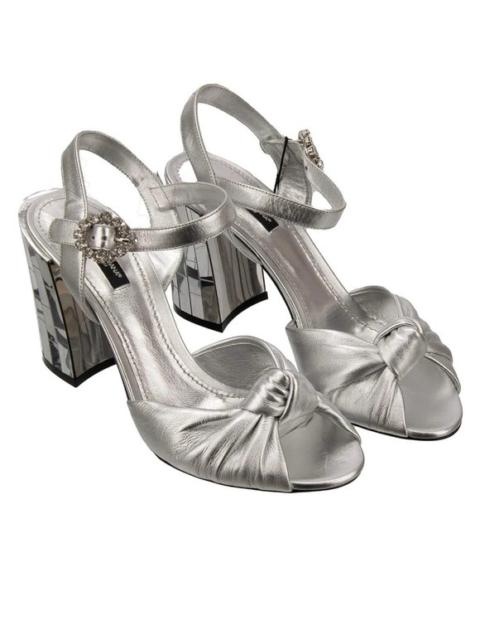 Dolce & Gabbana Crystal Buckle Disco Ball Heels Sandals Pumps KEIRA 13379