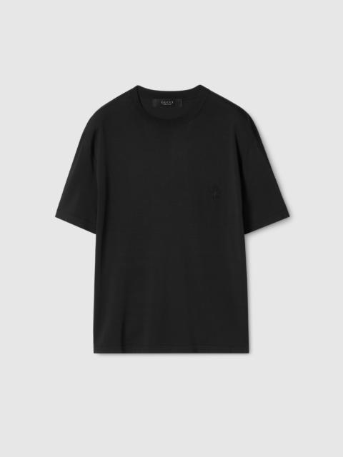 GUCCI Knitted T-shirt with embroidery