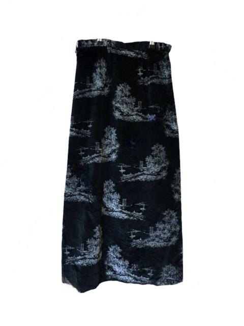 Other Designers Designer - Japanese Missan Takeo Nishida Velvet Printed Skirt
