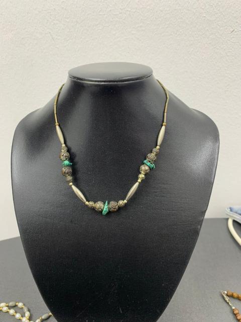 Other Designers Vintage Silver Turquoise Native Necklace