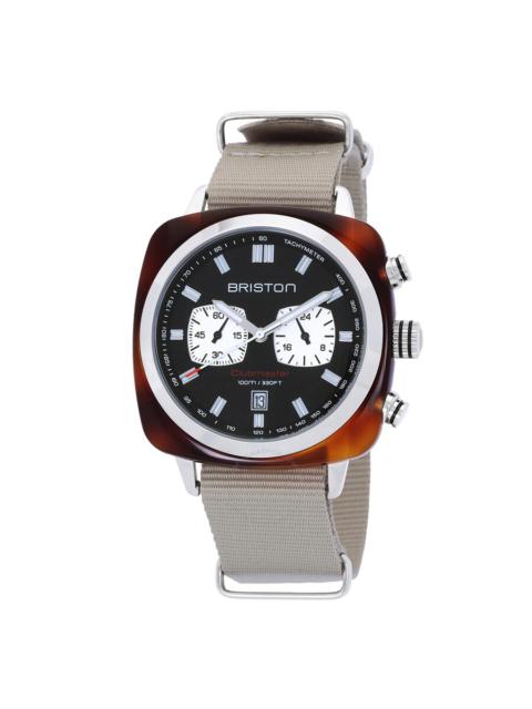 Briston - Briston Clubmaster Sport Chronograph GMT Quartz Black Dial Men's Watch 17142.SA.TS.1.NK