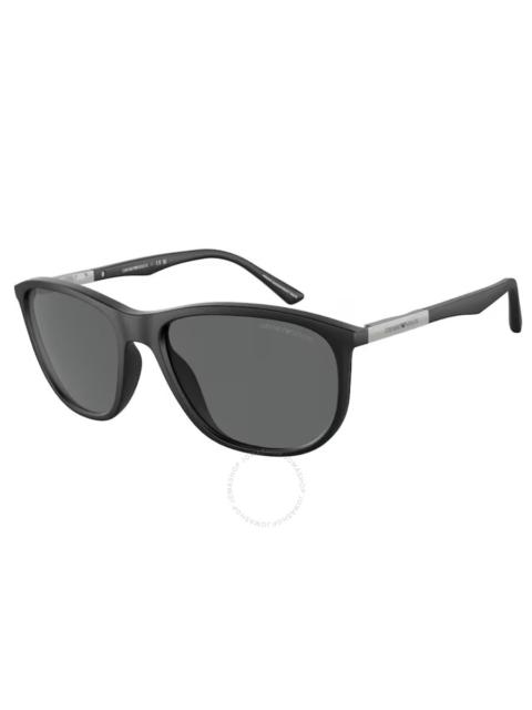 EMPORIO ARMANI Emporio Armani Dark Grey Oval Men's Sunglasses EA4201 500187 58