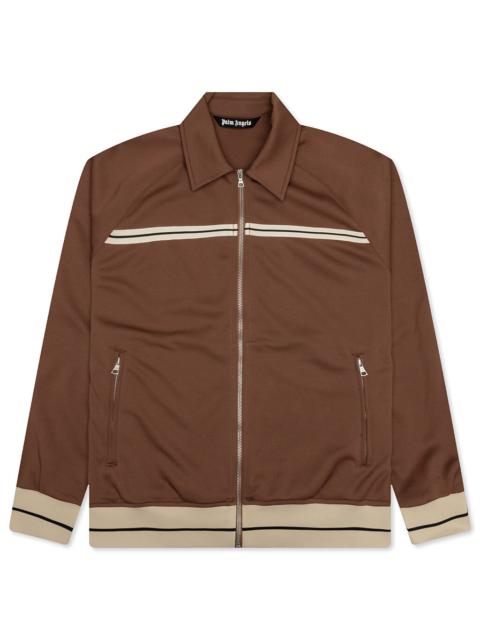 Palm Angels PALM ANGELS MINI TAPE TRACK JACKET - BROWN/OFF-WHITE