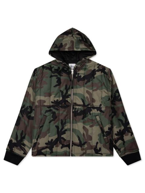 Stüssy WORK JACKET QUILTED NYLON - WOODLAND CAMO