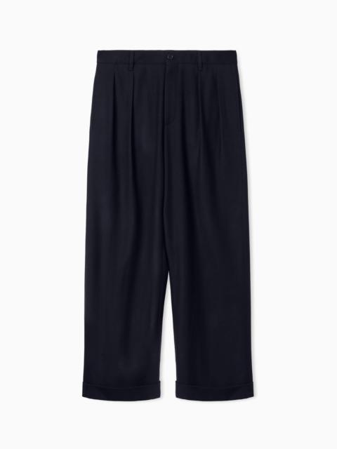 GIORGIO ARMANI GIORGIO ARMANI FOR ALANUI PURE VIRGIN WOOL DOUBLE-PLEAT TROUSERS