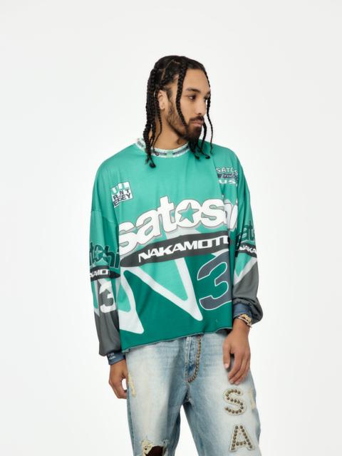 SATOSHI NAKAMOTO SPEEDWAY LONGSLEEVE (GREEN)