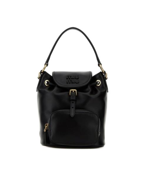 Miu Miu MIU MIU Black Leather Backpack New & Authentic