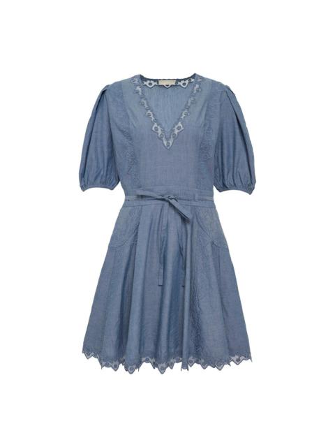 ULLA JOHNSON Camila Short Sleeve Mini Dress