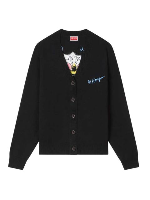 KENZO Kenzo Women "Kenzo Wild Tiger" Wool And Cotton Cardigan