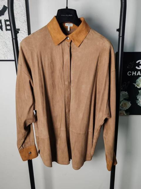 Loewe Loewe Brown Leather Shirt