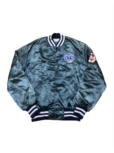 Other Designers Vintage 80s Holloway Satin Varsity Jacket