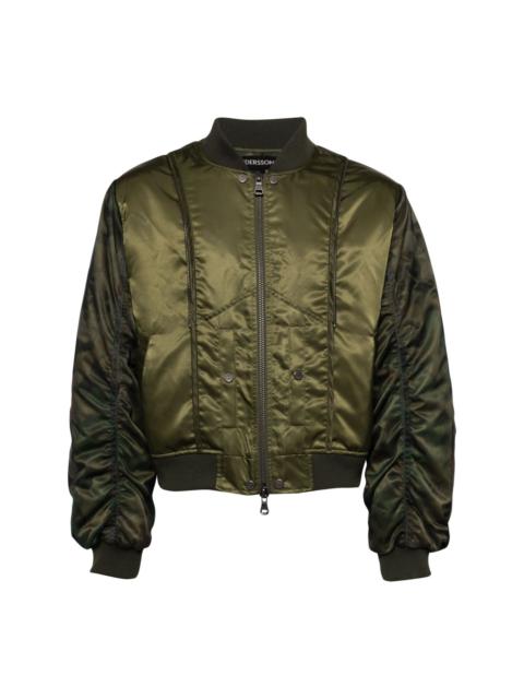 mesh-sleeve bomber jacket