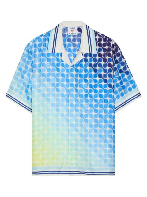 CASABLANCA Casablanca Tennis Tile Printed Silk-twill Shirt