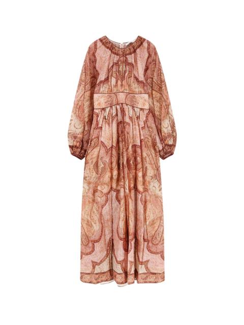 Zimmermann Cotton And Silk Blend Wanderlust Long Dress