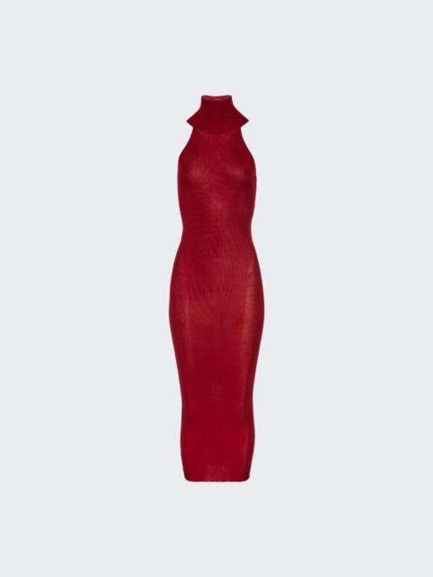 MAGDA BUTRYM Turtleneck Midi Dress Bordeaux