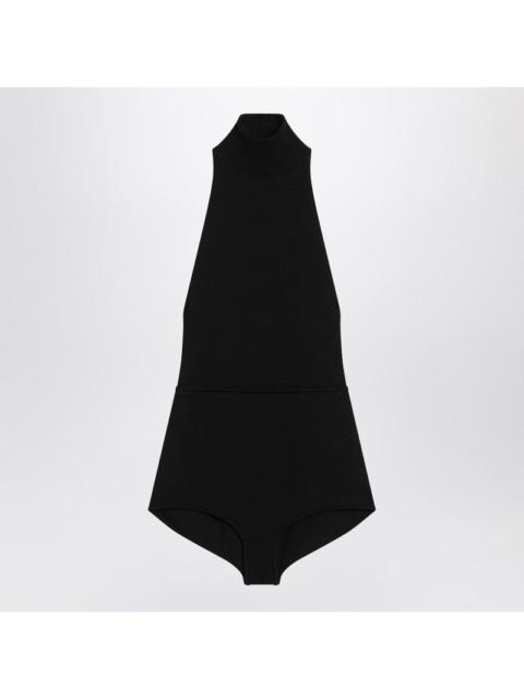 Max Mara Max Mara Black Turtleneck Bodysuit In Viscose Crêpe Women