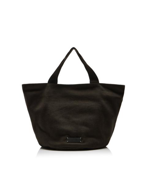 The Row Sisal Canvas Tote Bag green