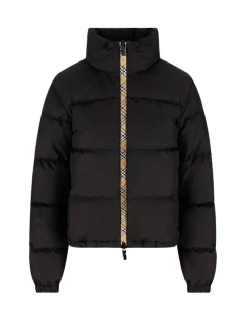 Burberry Burberry Men Snowdown Down Jacket With Checked Profile