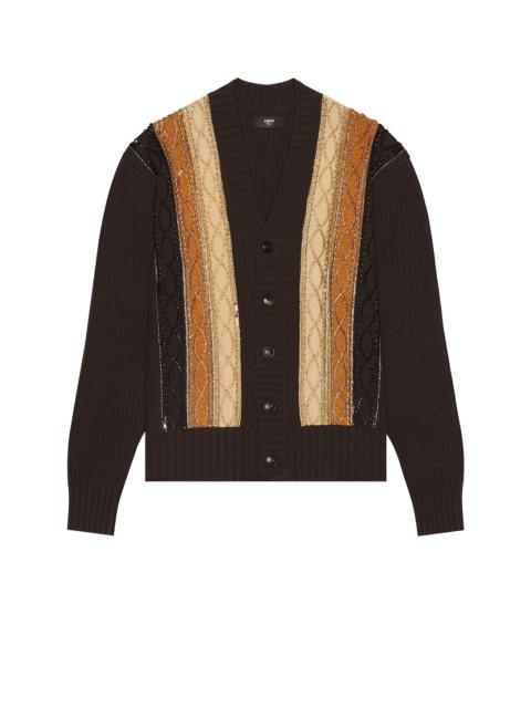 AMIRI Embellished Striped Cardigan